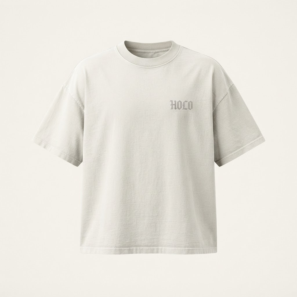 HOLO Bone Oversized Tee, front