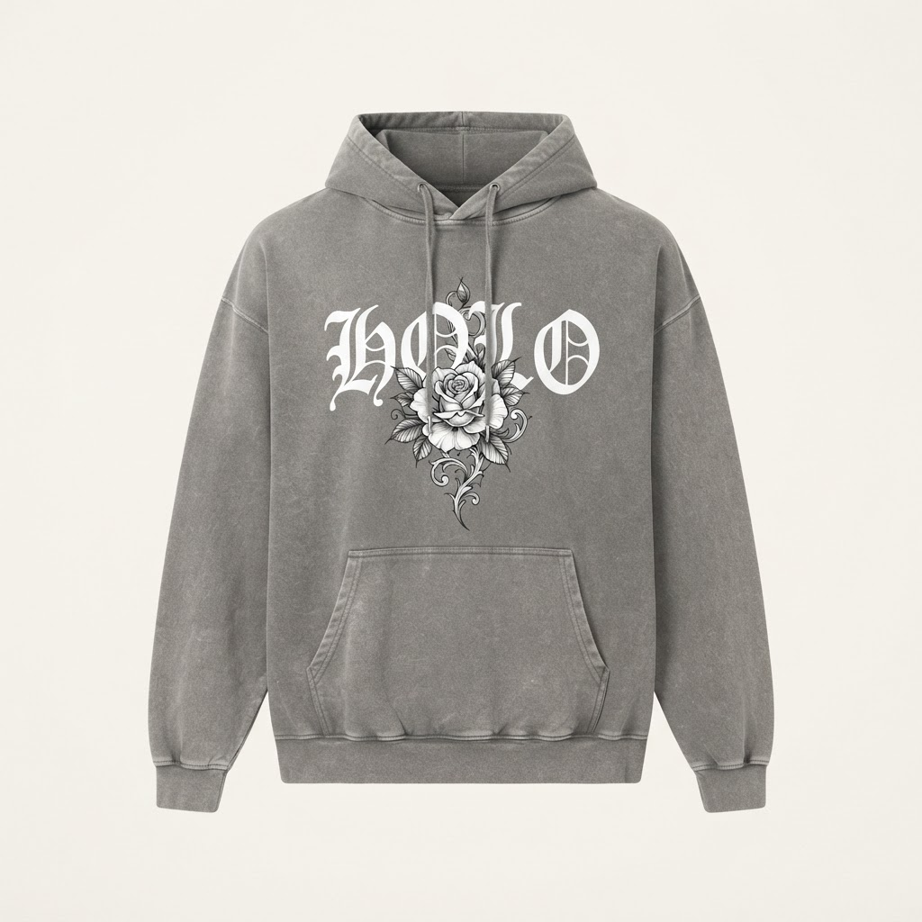 HOLO Rose Heavyweight Hoodie, front
